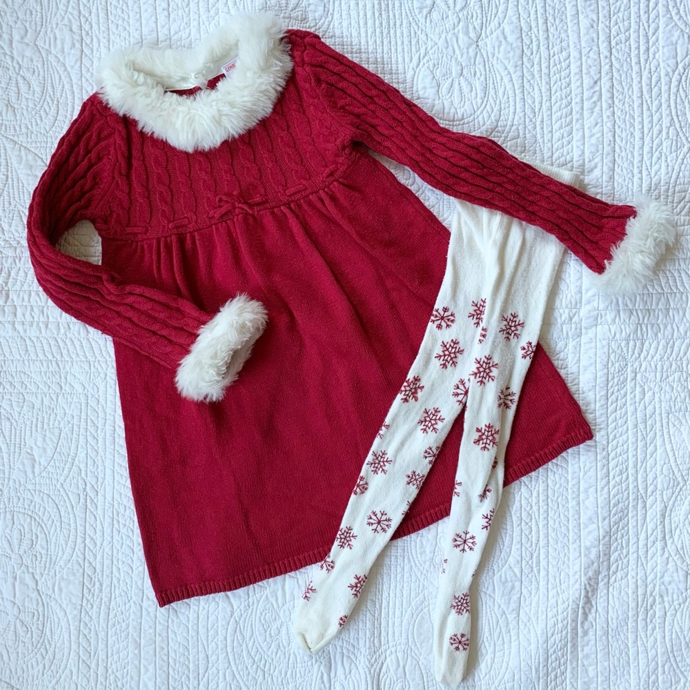 Gymboree Sweater Dress and Tights Size 3T